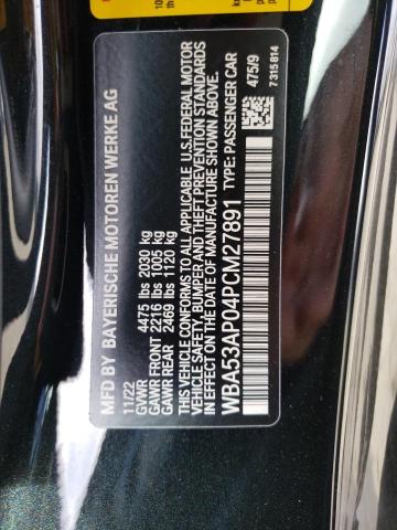 WBA53AP04PCM27891 BMW 430I