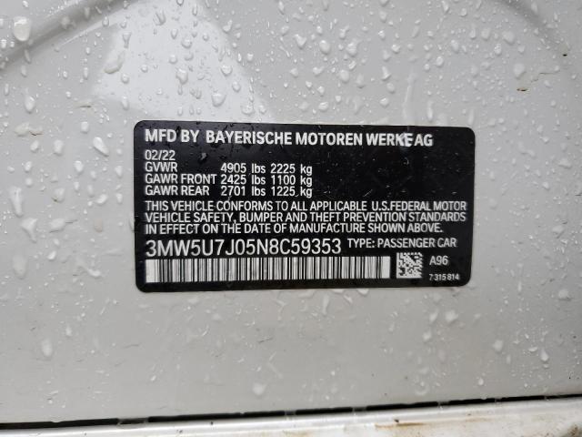 3MW5U7J05N8C59353 BMW M340I