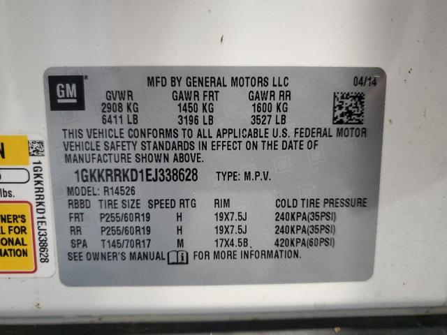 1GKKRRKD1EJ338628 GMC Acadia Slt-1