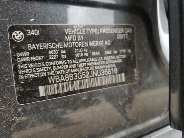 WBA8B3G52JNU36818 BMW 340 I