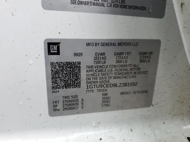 1GTU9CED9LZ381092 GMC Sierra K1500 Elevation