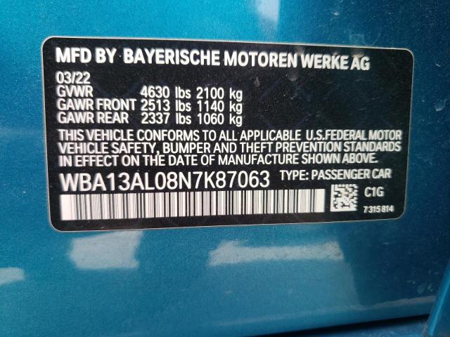 WBA13AL08N7K87063 BMW M235XI