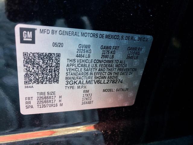 3GKALMEV6LL278274 GMC Terrain Sle