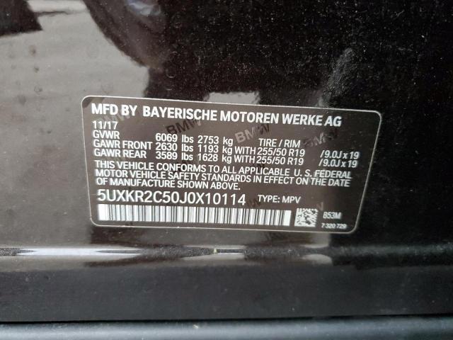 5UXKR2C50J0X10114 BMW X5 Sdrive35i