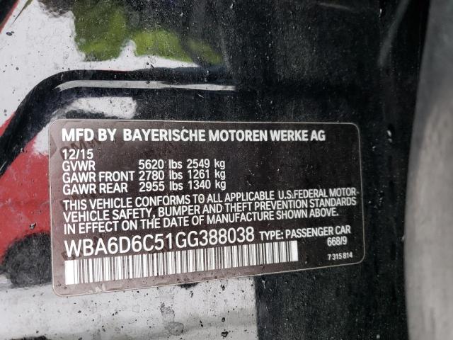 WBA6D6C51GG388038 BMW 650 Xi Gran Coupe