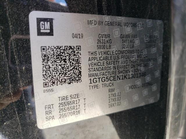1GTG5CEN1K1301346 GMC CANYON SLE