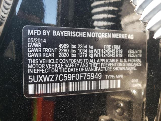 5UXWZ7C59F0F75949 BMW X3 Sdrive28i
