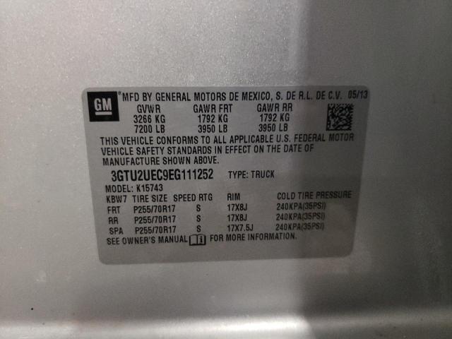 3GTU2UEC9EG111252 GMC Sierra K1500 Sle