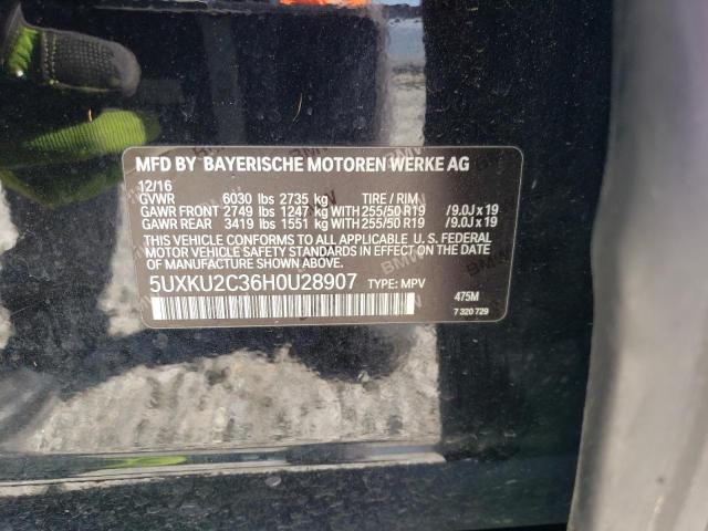5UXKU2C36H0U28907 BMW X6 Xdrive35i