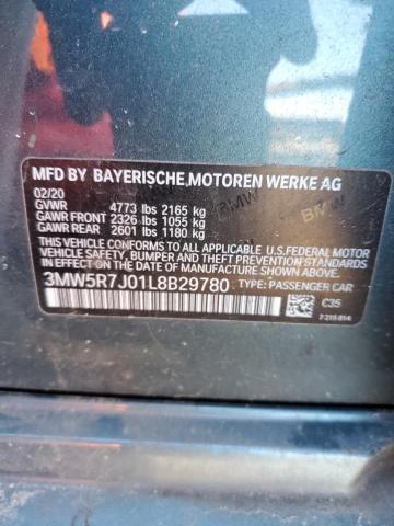 3MW5R7J01L8B29780 BMW 330XI