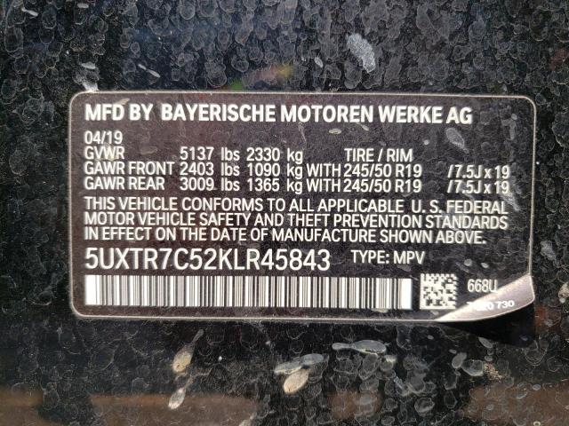 5UXTR7C52KLR45843 BMW X3 Sdrive30i