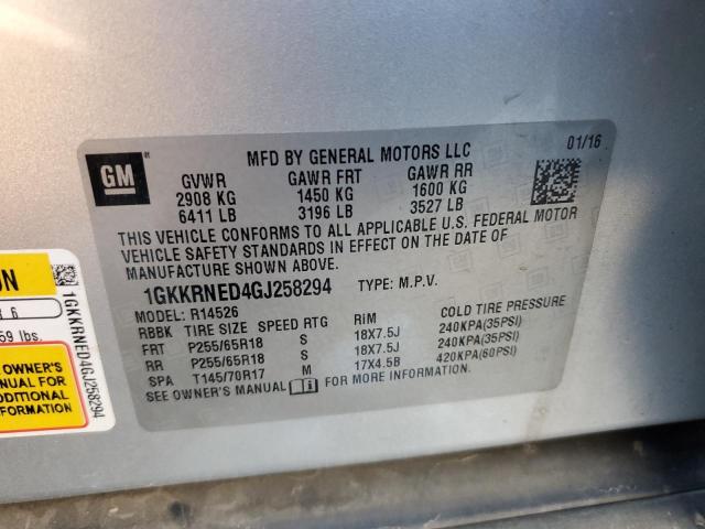 1GKKRNED4GJ258294 GMC ACADIA SLE