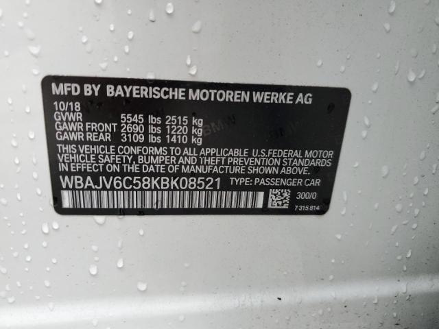WBAJV6C58KBK08521 BMW 640 Xigt
