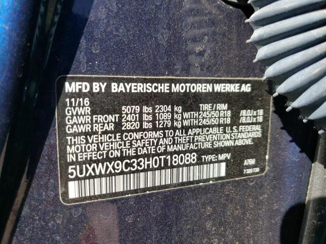 5UXWX9C33H0T18088 BMW X3 Xdrive28i