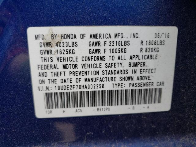 19UDE2F70HA002258 Acura Ilx Premium Tech