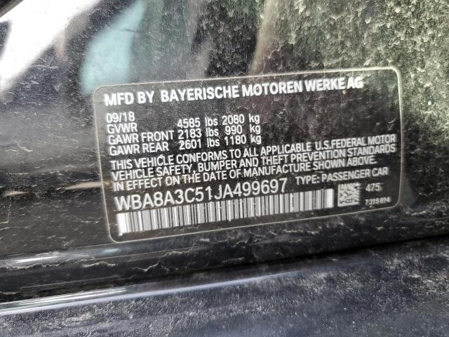 WBA8A3C51JA499697 BMW 320 XI