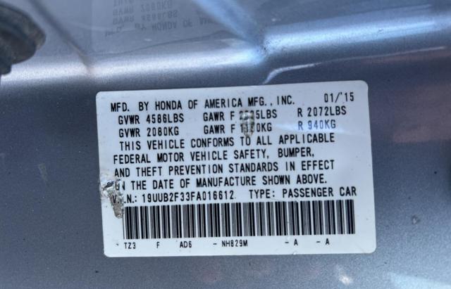 19UUB2F33FA016612 Acura TLX
