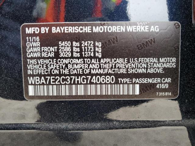 WBA7E2C37HG740680 BMW 740 I