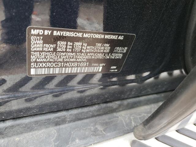 5UXKR0C31H0X81691 BMW X5 Xdrive35i
