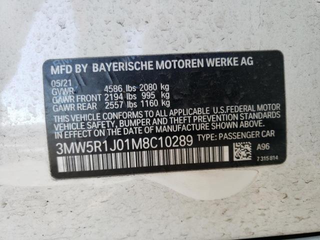 3MW5R1J01M8C10289 BMW 330I