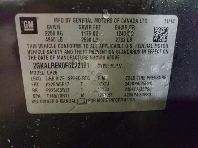 2GKALREK0F6222181 GMC Terrain Sle