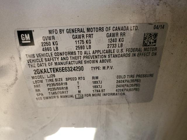 2GKALTEK6E6324290 GMC Terrain Slt