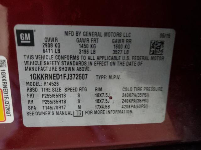 1GKKRNED1FJ372607 GMC ACADIA SLE