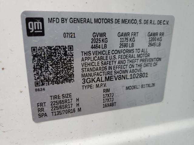 3GKALMEV8NL102801 GMC Terrain Sle