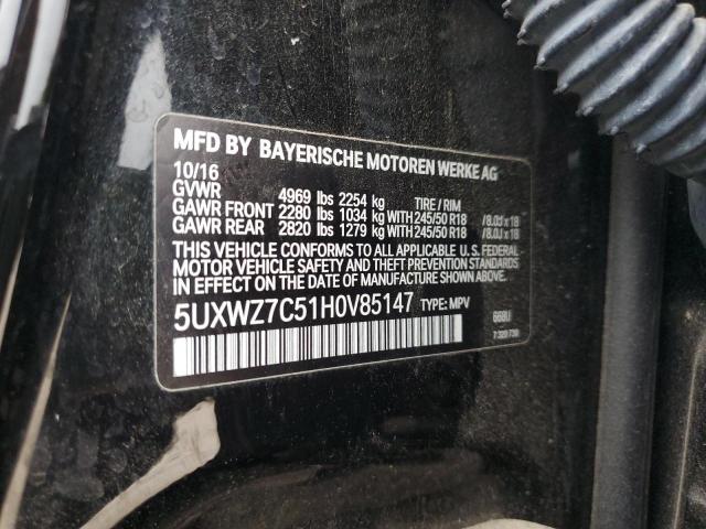 5UXWZ7C51H0V85147 BMW X3 Sdrive28i