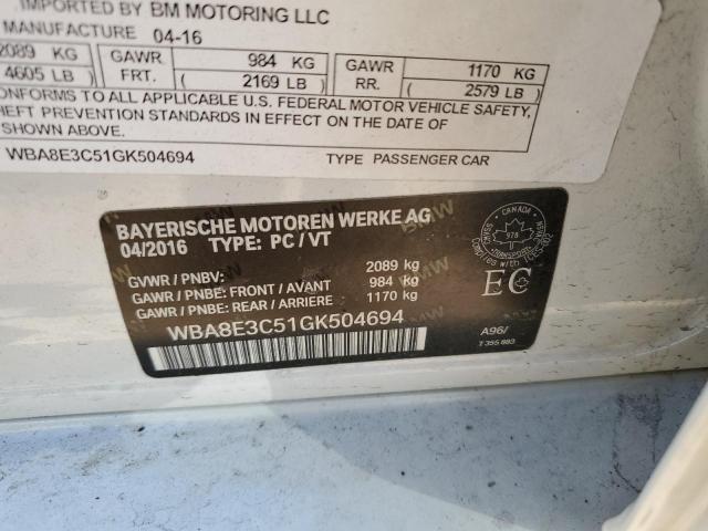WBA8E3C51GK504694 BMW 328 Xi Sulev