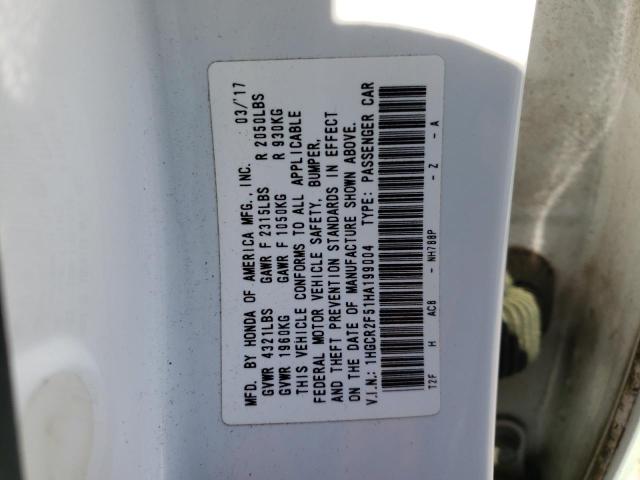 1HGCR2F51HA199004 Honda Accord Sport