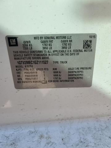 1GTV2MEC1GZ111527 GMC Sierra K1500 Sle