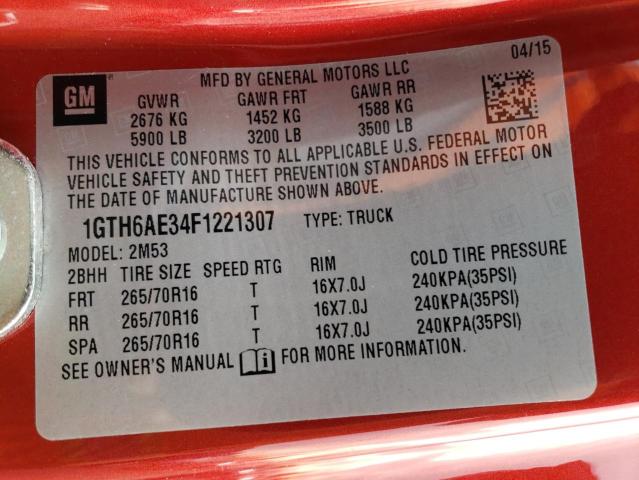 1GTH6AE34F1221307 GMC Canyon