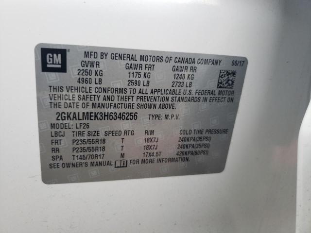 2GKALMEK3H6346256 GMC Terrain Sle
