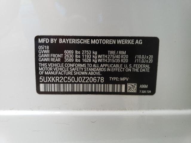 5UXKR2C50J0Z20678 BMW X5 Sdrive35i