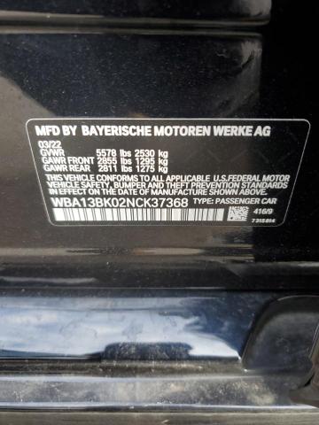 WBA13BK02NCK37368 BMW M550xi