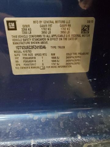 1GTV2UEC0FZ418346 GMC Sierra K1500 Sle