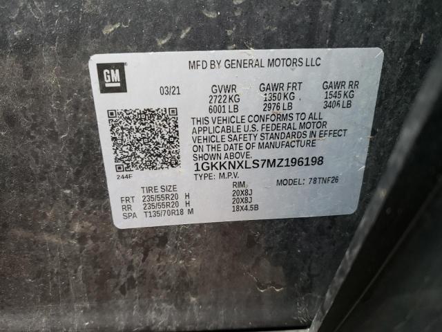 1GKKNXLS7MZ196198 GMC Acadia Denali