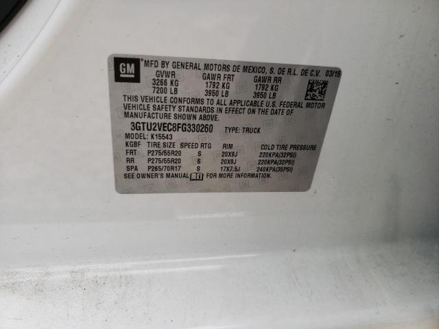 3GTU2VEC8FG330260 GMC Sierra K1500 Slt