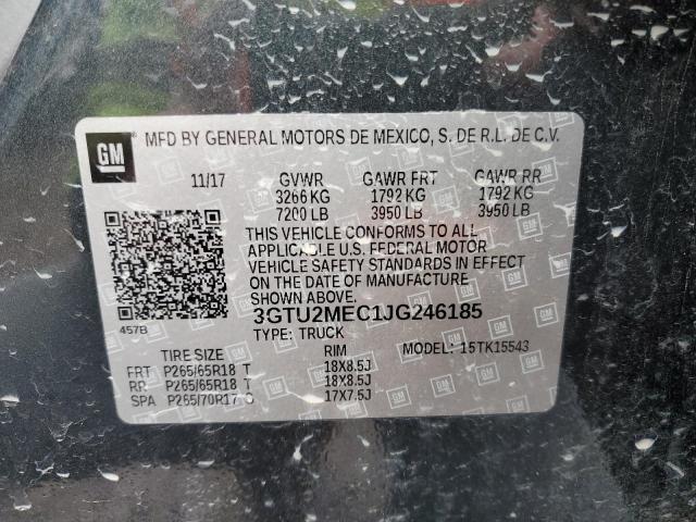 3GTU2MEC1JG246185 GMC Sierra K1500 Sle