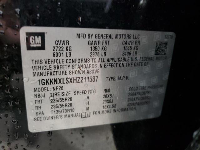 1GKKNXLSXHZ211587 GMC Acadia Denali