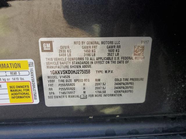 1GKKVSKD0HJ275058 GMC Acadia Limited Slt-2