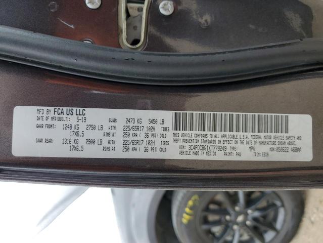 3C4PDCBG1KT779249 Dodge JOURNEY SE