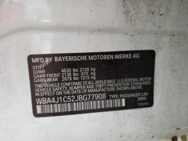 WBA4J1C52JBG77908 BMW 430i Gran Coupe