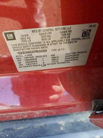 1GKS2HKC6FR693058 GMC Yukon Xl K1500 Slt