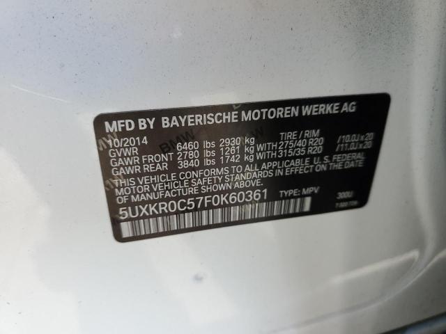 5UXKR0C57F0K60361 BMW X5 Xdrive35i