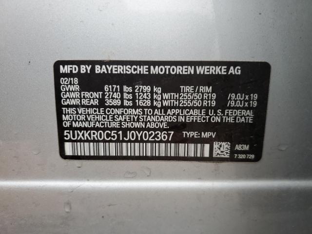5UXKR0C51J0Y02367 BMW X5 Xdrive35i