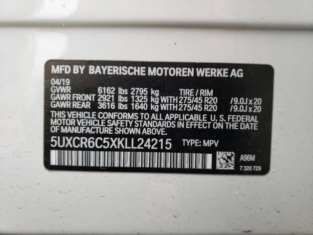 5UXCR6C5XKLL24215 BMW X5 Xdrive40i
