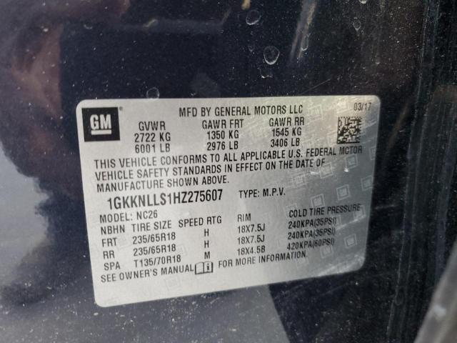 1GKKNLLS1HZ275607 GMC ACADIA SLE