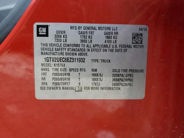 1GTV2UEC6EZ311932 GMC Sierra K1500 Sle